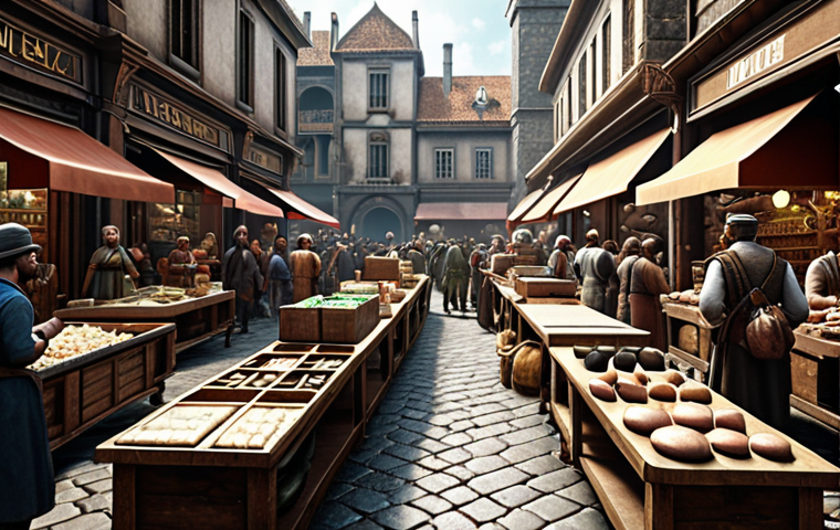 A bustling DNF marketplace scene filled with players trading valuable materials and equipment.
